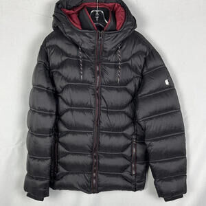 Point Zero Hooded Puffer Jacket -20°C Black Size S